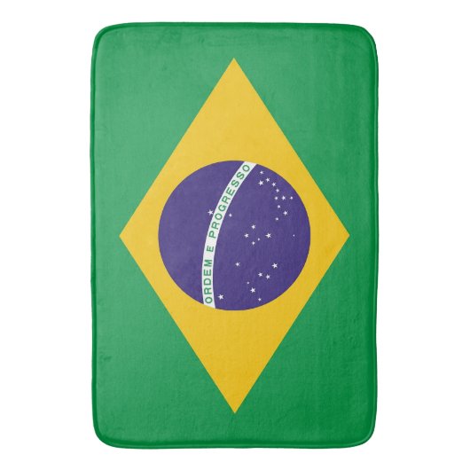 Groot badmat met vlag van Brazilië (Voorkant Verticaal)