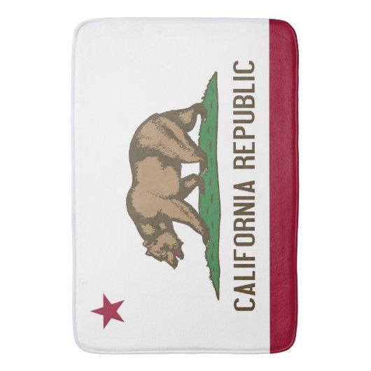 Groot badmat met vlag van Californië, VS (Voorkant Verticaal)