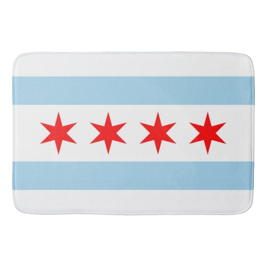 Groot badmat met vlag van Chicago, VS (Voorkant)