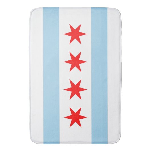 Groot badmat met vlag van Chicago, VS (Voorkant Verticaal)