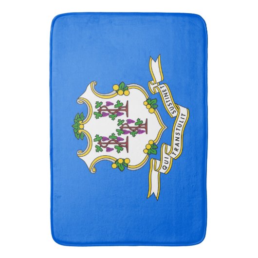 Groot badmat met vlag van Connecticut, VS (Voorkant Verticaal)