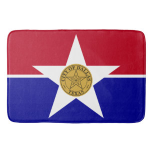 Groot badmat met vlag van Dallas
