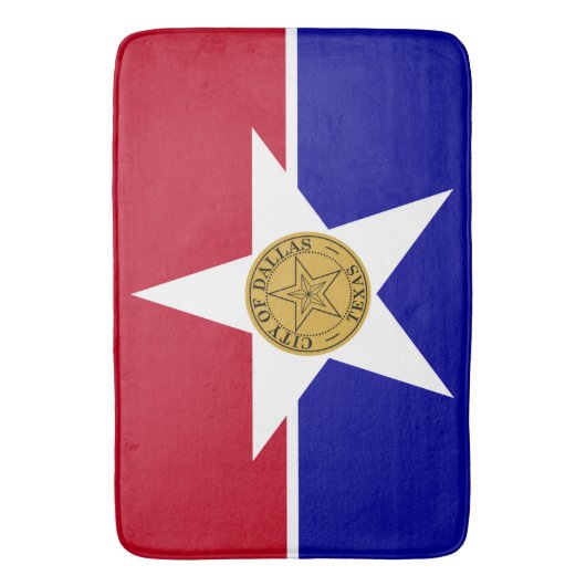 Groot badmat met vlag van Dallas (Voorkant Verticaal)