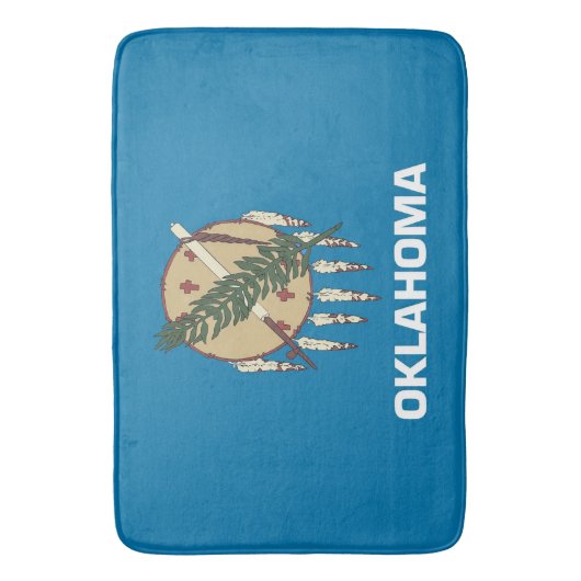 Groot badmat met vlag van de staat Oklahoma, VS (Voorkant Verticaal)
