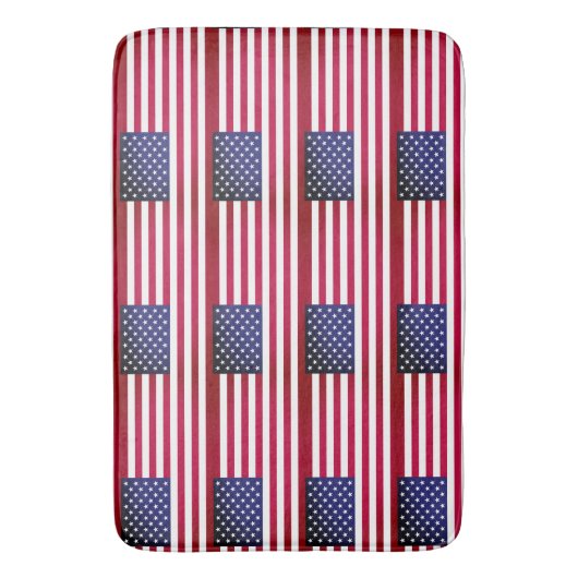 Groot badmat met vlag van de Verenigde Staten (Voorkant Verticaal)