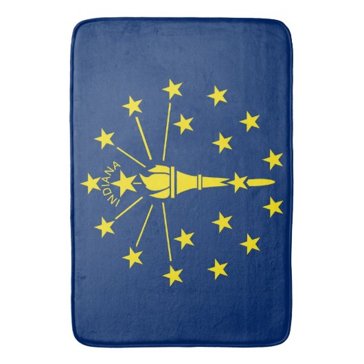 Groot badmat met vlag van Indiana, Verenigde State (Voorkant Verticaal)