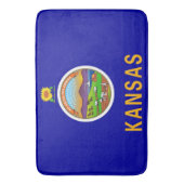 Groot badmat met vlag van Kansas, Verenigde Staten (Voorkant Verticaal)