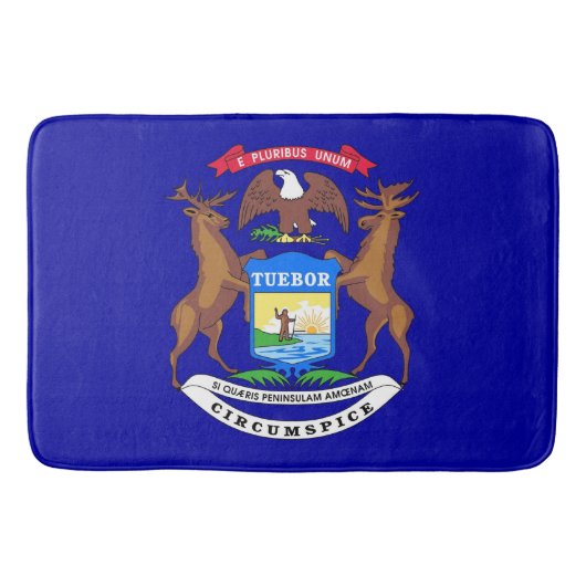 Groot badmat met vlag van Michigan, VS (Voorkant)