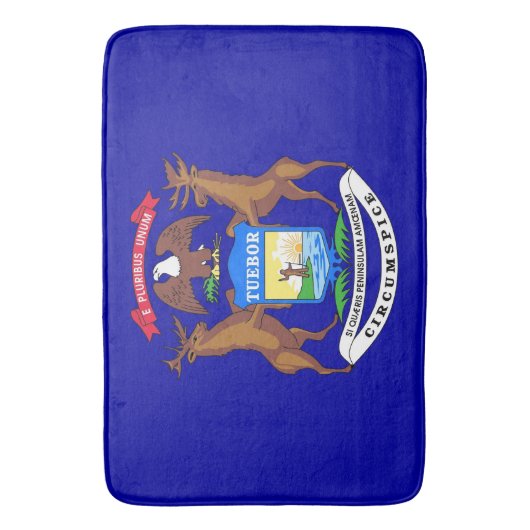 Groot badmat met vlag van Michigan, VS (Voorkant Verticaal)