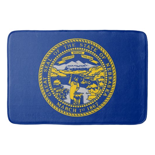 Groot badmat met vlag van Nebraska, VS (Voorkant)