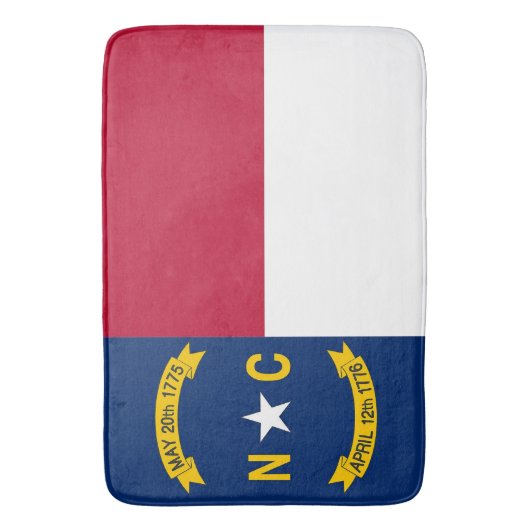Groot badmat met vlag van North Carolina, VS (Voorkant Verticaal)