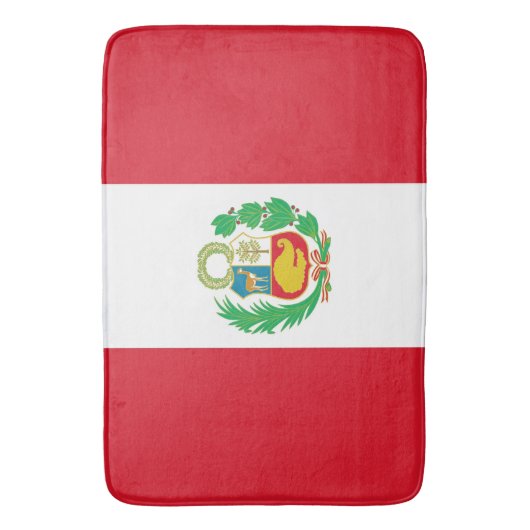 Groot badmat met vlag van Peru (Voorkant Verticaal)