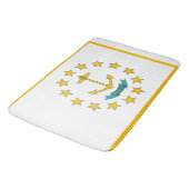 Groot badmat met vlag van Rhode Island, Verenigde  (Gekanteld)
