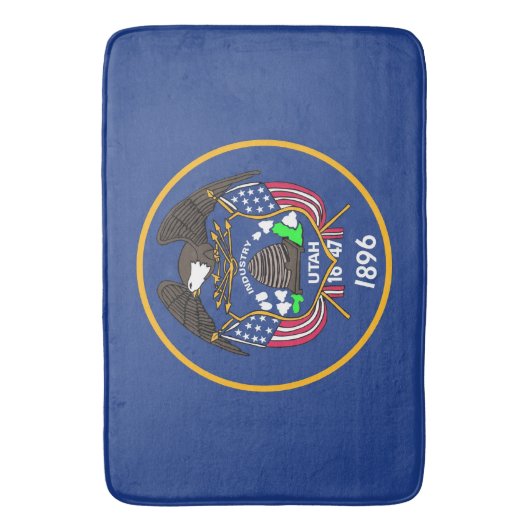 Groot badmat met vlag van Utah, VS (Voorkant Verticaal)