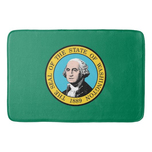 Groot badmat met vlag van Washington, VS (Voorkant)
