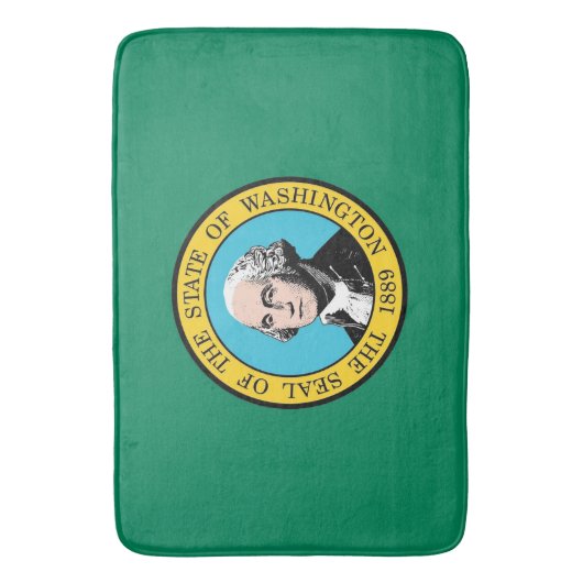 Groot badmat met vlag van Washington, VS (Voorkant Verticaal)