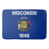 Groot badmat met vlag van Wisconsin, VS (Voorkant)