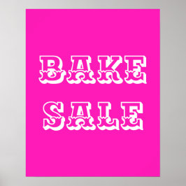 Groot Bake Sale Sign,  Roze Bake Sale Poster