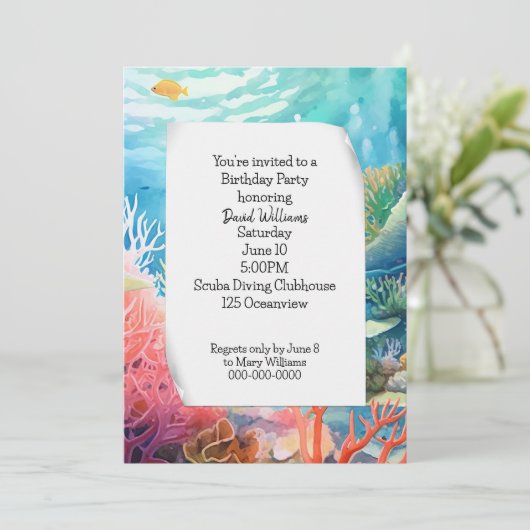 Groot Barrier Reef Verjaardagsfeest Kaart (Staand voorkant)