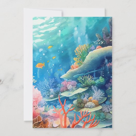 Groot Barrier Reef Verjaardagsfeest Kaart (Achterkant)