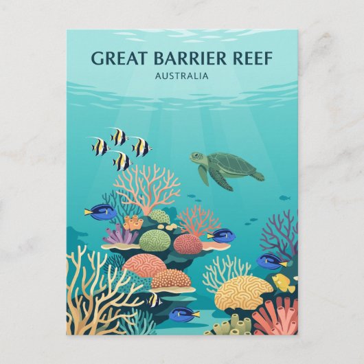Groot Barrièrerif Australië Briefkaart (Voorkant)