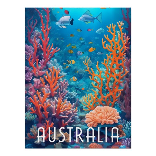 Groot Barrièrerif Australië Reisposter Perfect Poster (Voorkant)