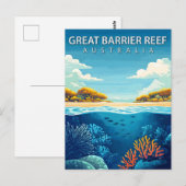 Groot Barrièrerif Australië Reizen Briefkaart (Voorkant / Achterkant)