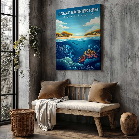 Groot Barrièrerif Bestemming Canvasprint Canvas Afdruk