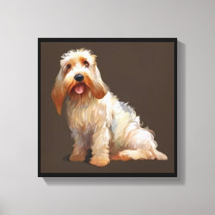 Groot Basset Griffon Vendeen - Hond Portret Canvas Afdruk