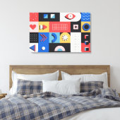 Groot Bauhaus Art Canvas Afdrukken 10 - In grootte (Insitu (Slaapkamer))