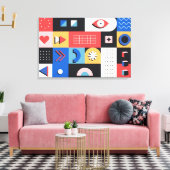 Groot Bauhaus Art Canvas Afdrukken 10 - In grootte (Insitu (Woonkamer))