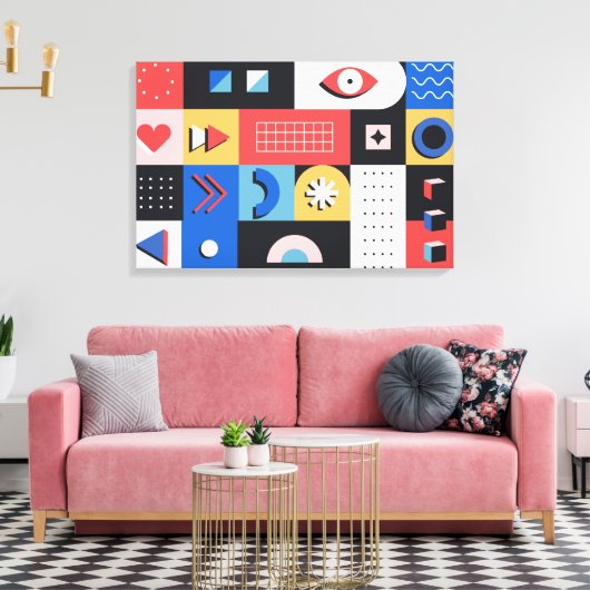 Groot Bauhaus Art Canvas Afdrukken 10 - In grootte (Insitu (Woonkamer))