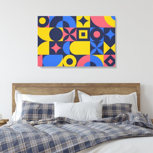 Groot Bauhaus Art Canvas Afdrukken 12 - In grootte (Insitu (Slaapkamer))