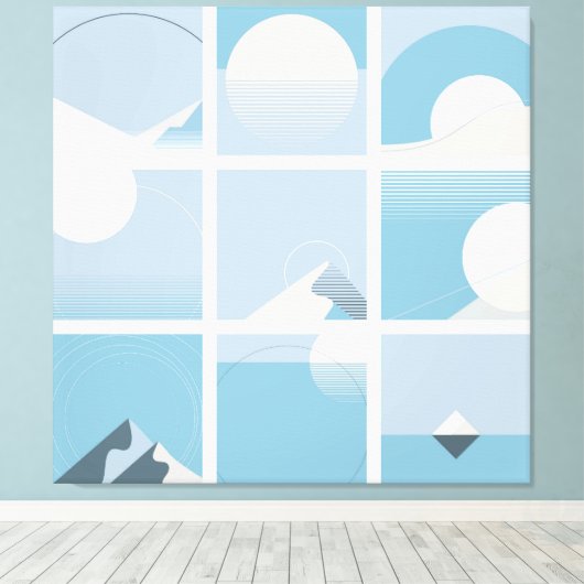 Groot Bauhaus Art Canvas Afdrukken 14 - In grootte (Insitu (Houten vloer))