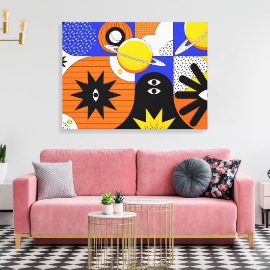 Groot Bauhaus Art Canvas Afdrukken 8 (in maat vers (Insitu (Woonkamer))