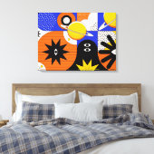 Groot Bauhaus Art Canvas Afdrukken 8 (in maat vers (Insitu (Slaapkamer))