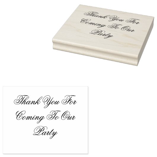 Groot: Bedankt dat je naar ons feest bent gekomen Rubberstempel (Gestempeld)