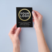 Groot bedrijf Logo Promotie Zwart Flyer (Hand)