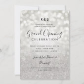 Groot bedrijf - Silver Glitter & Lichten  Kaart (Voorkant)