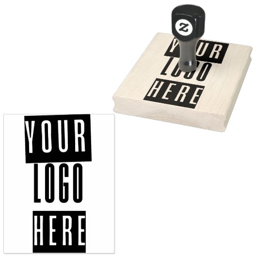 Groot bedrijfslogo op maat XL Rubberstempel (Gestempeld)
