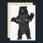 Groot Beer Baby shower uitnodigen Kaart<br><div class="desc">Door opnieuw gedefinieerde Design</div>