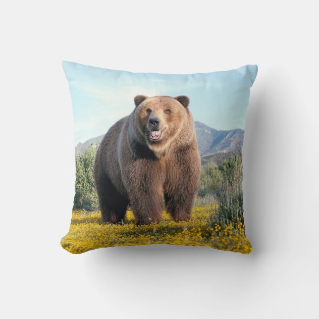 GROOT BEER IN DE WILDE PILLOW CUSHION KUSSEN (Voorkant)
