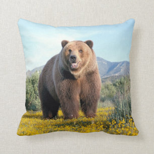 GROOT BEER IN DE WILDE PILLOW CUSHION KUSSEN
