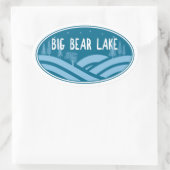 Groot Beer Lake California buiten Ovale Sticker (Tas)