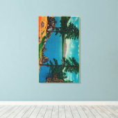 Groot Beer meer aan de westkant Canvas Afdruk (Insitu (Houten vloer))