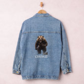 Groot Beer & Quote "geen moeilijke keuze" Denim Jacket (Hangar)