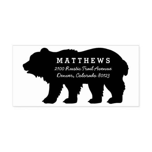 Groot Beer Rubberstempel (Afrduk)