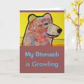 Groot Beer Wenskaart Kaart (Gele Bloem)