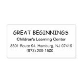 Groot Beginnings Douanenaam Terugkeeradres Zelfinktende Stempel (Design)