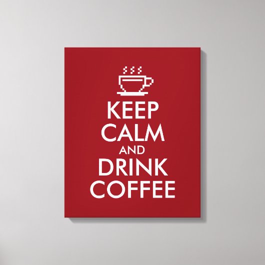 Groot behoud kalm en drink koffiedoek decor canvas afdruk (Voorkant)